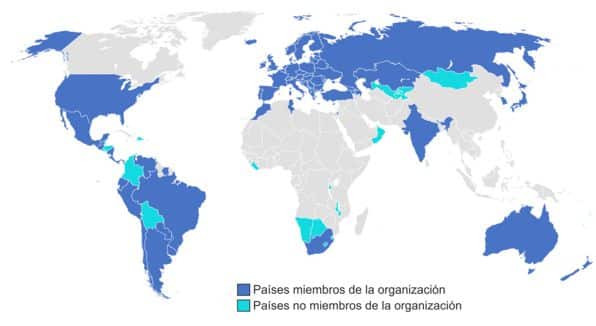 Member countries of the Convention of the Hague